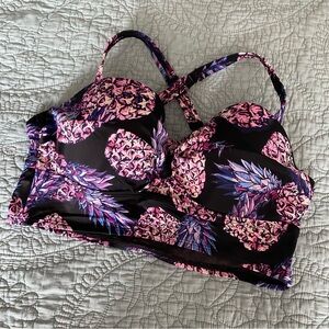 Torrid Pineapple Push Up Swim Top Sz 0X